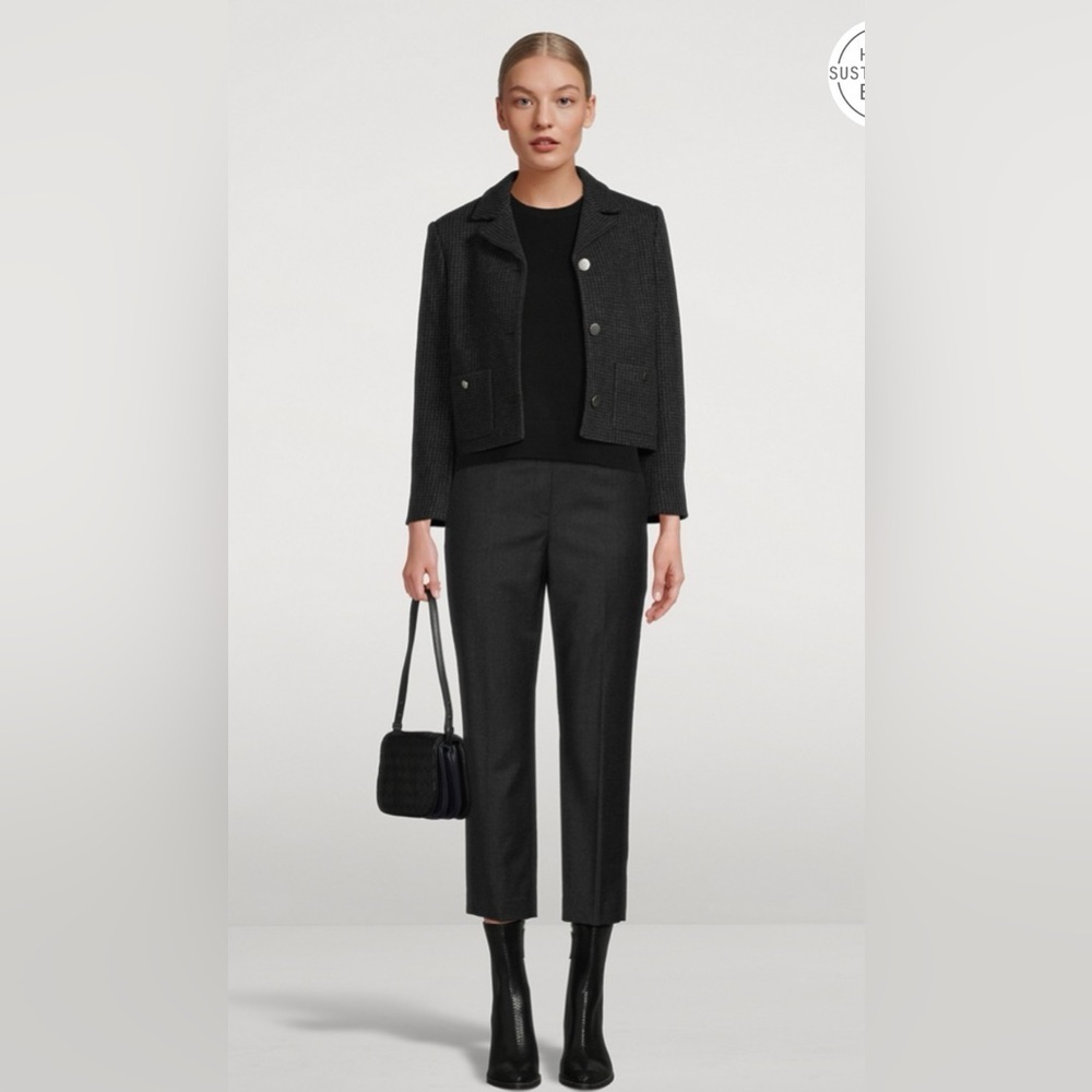 THEORY Treeca Sleek Flannel Trousers , sz : 10